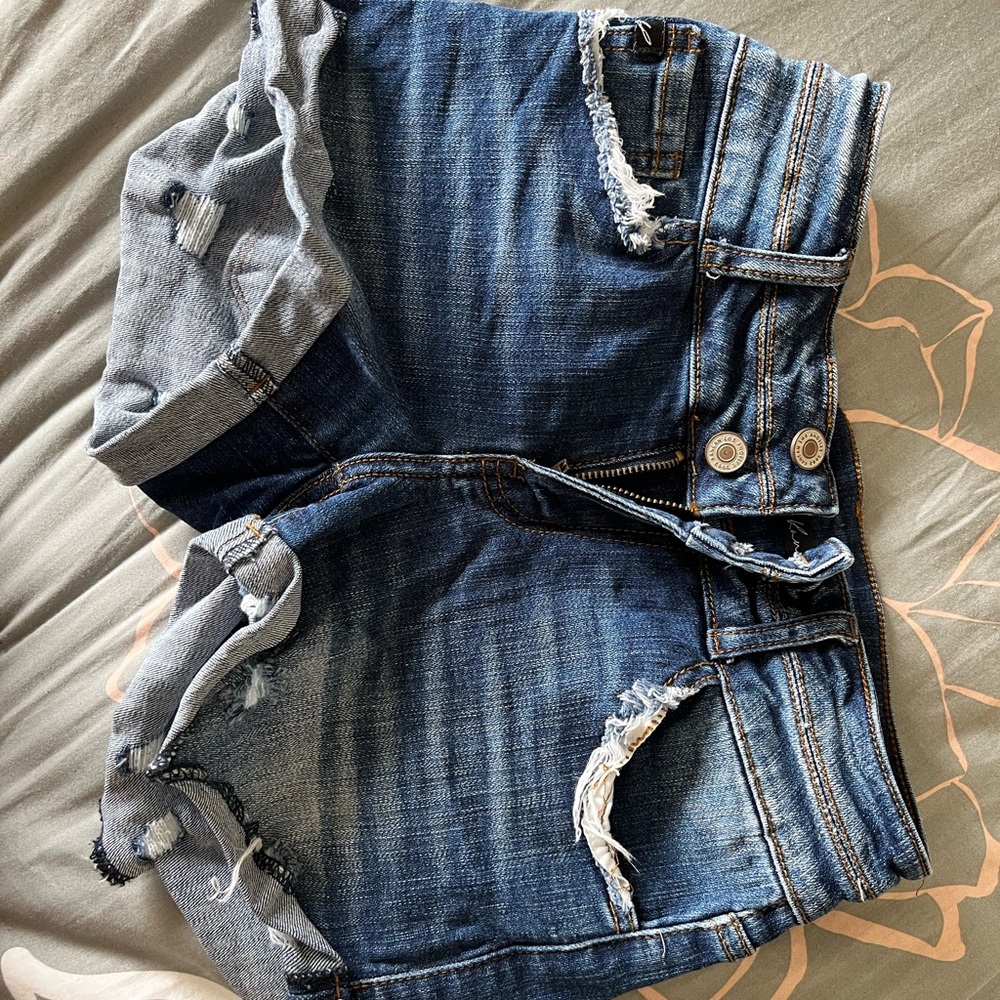 Kancan Dark Wash Jean Shorts. Cuffed at bottom. Like new condition.